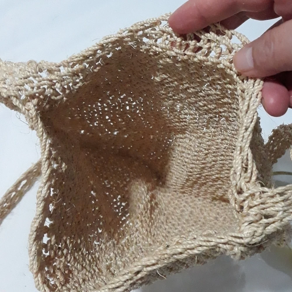 Handmade Jute Bag Knit Crossbody/Shoulder Small Bag New Condition